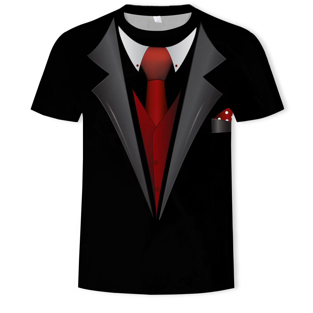 3D Summer Fashion Two-Piece Men's Short-Sleeved T-shirt- Multi-A M 3D Summer Fashion Two-Piece Men's Short-Sleeved T-shirt- Multi-A M