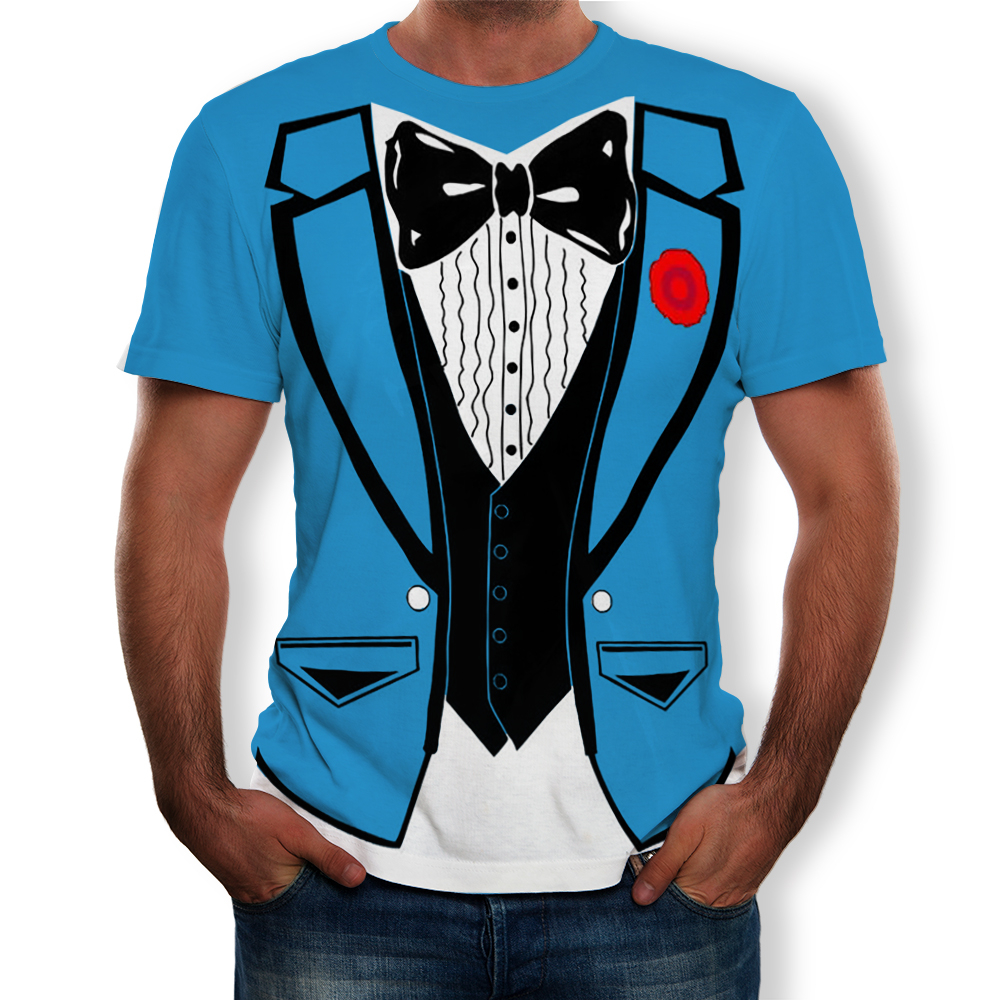 3D Summer Fashion Two-Piece Men's Short-Sleeved T-shirt- Multi-A M 3D Summer Fashion Two-Piece Men's Short-Sleeved T-shirt- Multi-A M