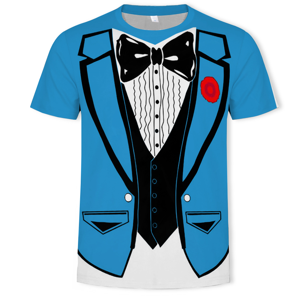 3D Summer Fashion Two-Piece Men's Short-Sleeved T-shirt- Multi-A M 3D Summer Fashion Two-Piece Men's Short-Sleeved T-shirt- Multi-A M