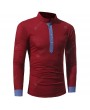 T-Shirts & Tanks - Men Casual Slim Long Sleeve T-Shirt