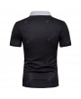 T-Shirts & Tanks - Men Shirt Business Color Blocking Short Sleeve Male T-shirt
