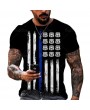 T-Shirts & Tanks - Summer New Mens T Shirts Oversized Loose Clothes Vintage Short Sleeve Fashion America Route 66 Letters Printed O Collared Tshirt