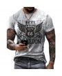 T-Shirts & Tanks - Summer New Mens T Shirts Oversized Loose Clothes Vintage Short Sleeve Fashion America Route 66 Letters Printed O Collared Tshirt