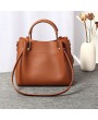 Women's Handbags - Women Faux Leather Two-piece Set Bucket Bag Handbag Shoulder Bag