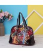 Women's Handbags - Women Floral Bohemian Genuine Leather Handbags Shell Large Capacity Crossbody Bags