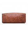 Women's Handbags - Women Three-piece Set Vintage Faux Leather Handbag Shoulder Bag Wallet