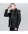 Bomber Jackets - 2020 Men's Winter Coat Thick Warm Tide Men Casual Cotton Hooded Winter Jacket Padded Male