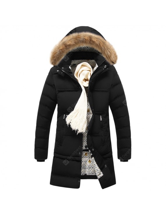 Bomber Jackets - Men's Thick Cotton Coat Hooded Warm Down Jacket